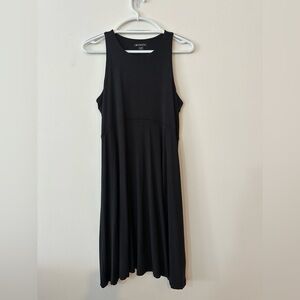 Athleta Santorini Thera Black Racerback Dress, Excellent, Medium